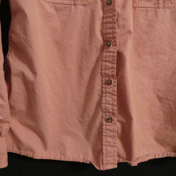 JOE FRESH medium Pink Button-Up Shirt With Shoulder & Sleeve Roll Tabs & Pockets - Picture 7 of 15